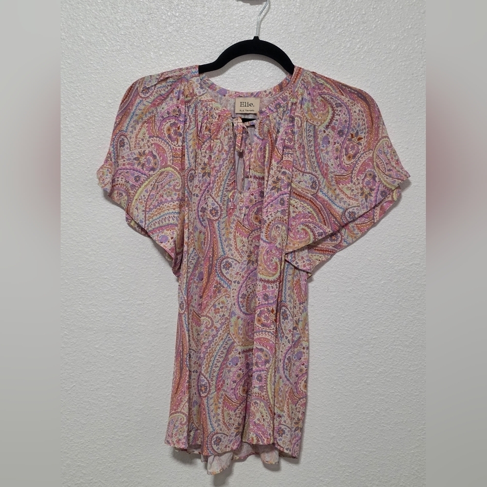 NWT Elie Tahari Paisley Blouse Size Medium